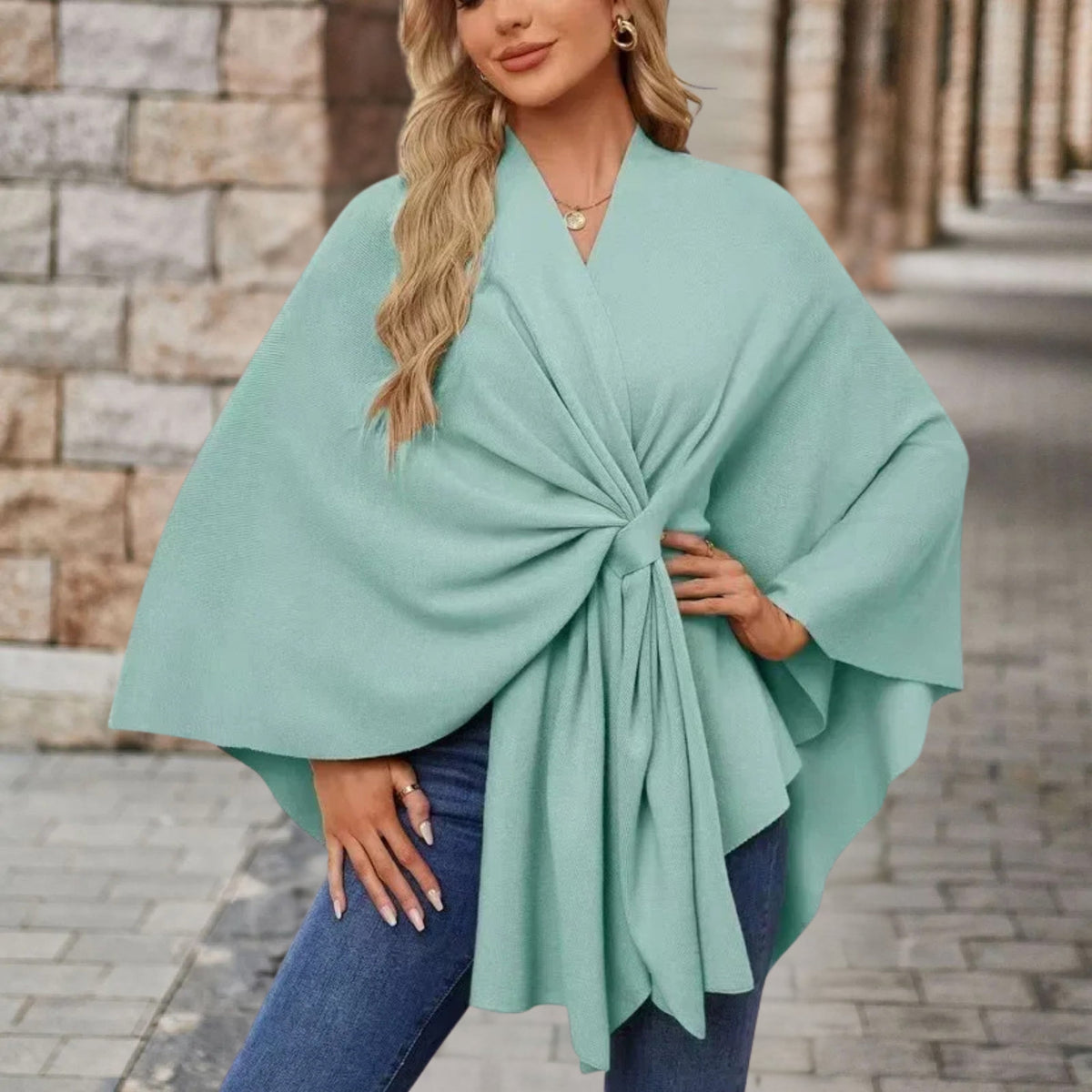 Silei | Elegant Poncho Sweater
