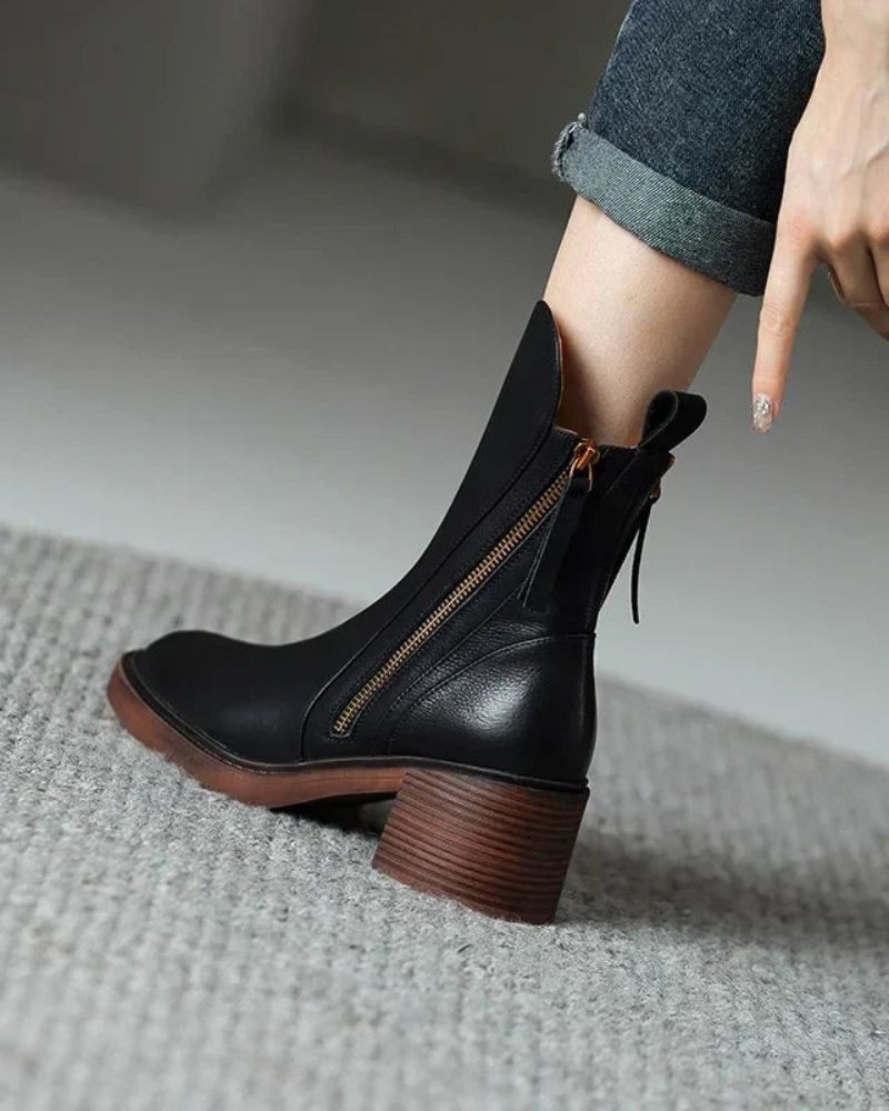 Myriam Premium Leather Ankle Boots