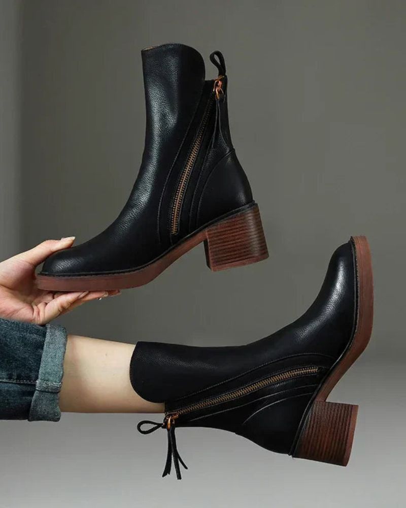 Myriam Premium Leather Ankle Boots