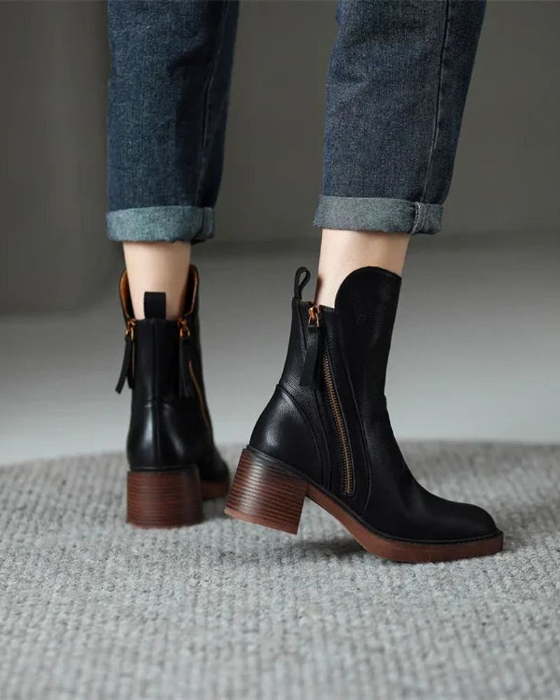 Myriam Premium Leather Ankle Boots