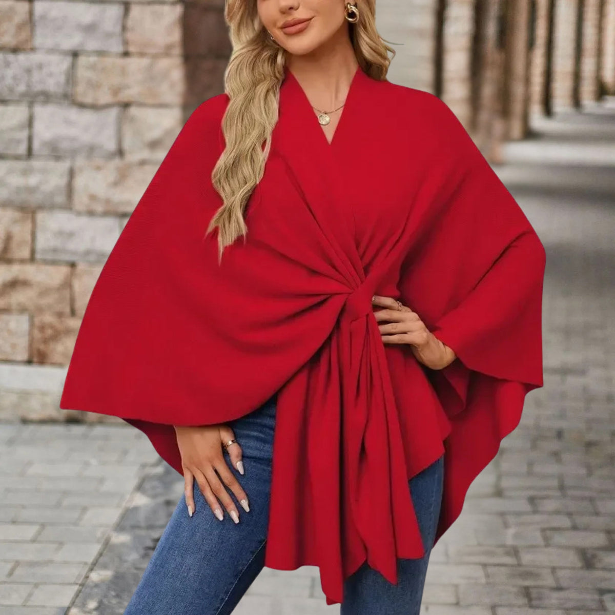 Silei | Elegant Poncho Sweater