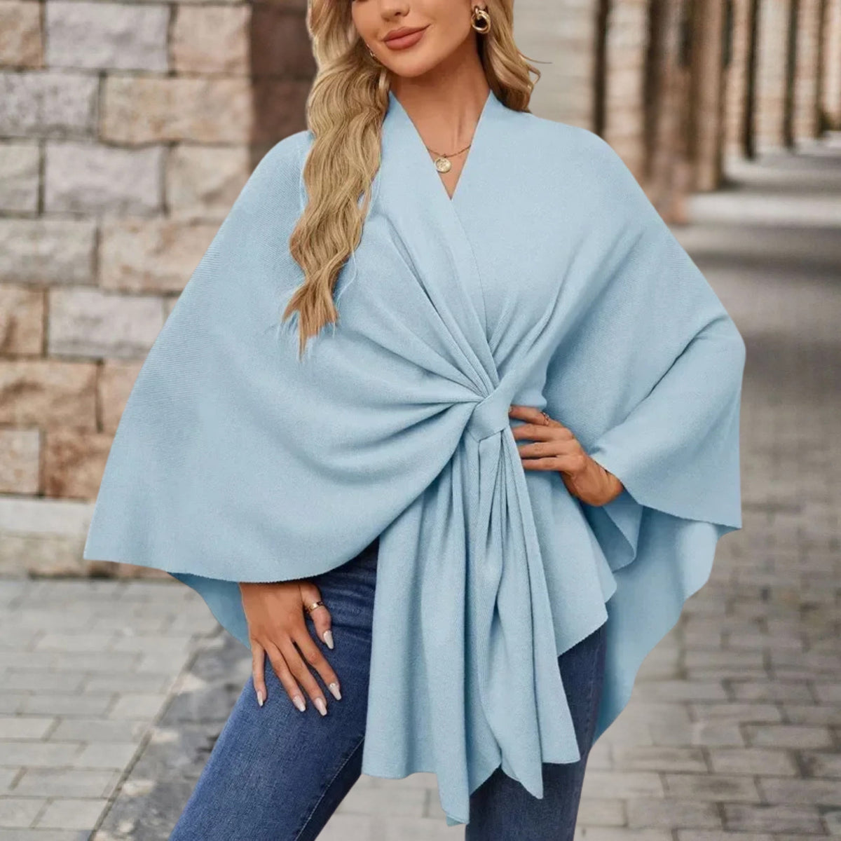 Silei | Elegant Poncho Sweater