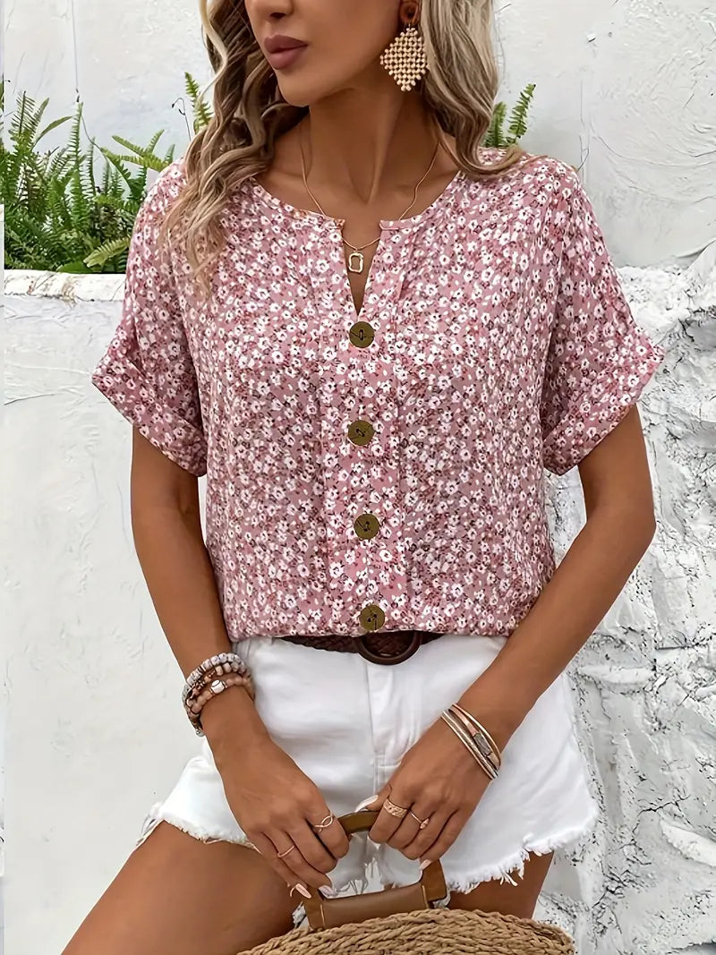 Verna | Chic Floral Print Blouse