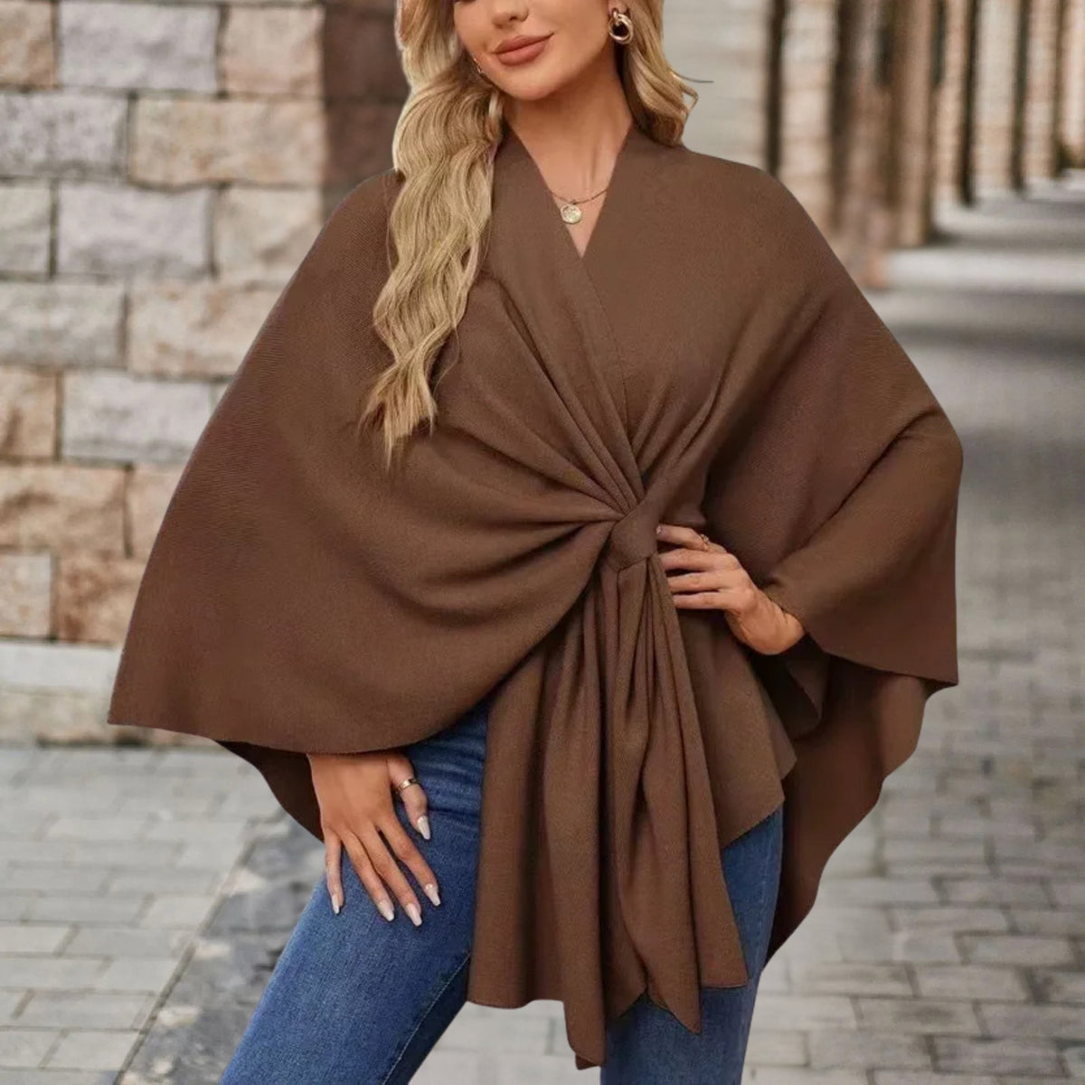Silei | Elegant Poncho Sweater