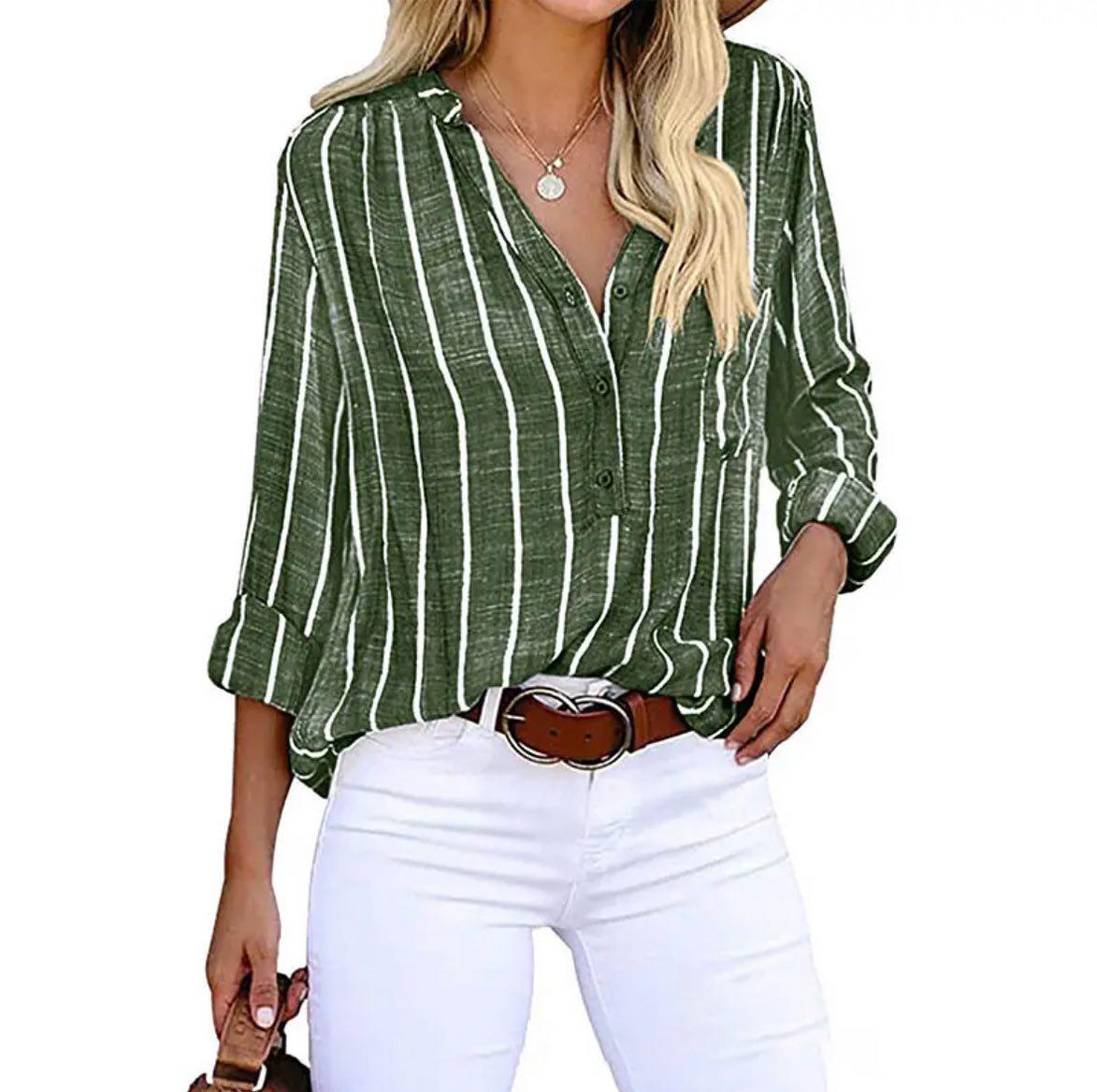 Candace | Striped Casual Blouse