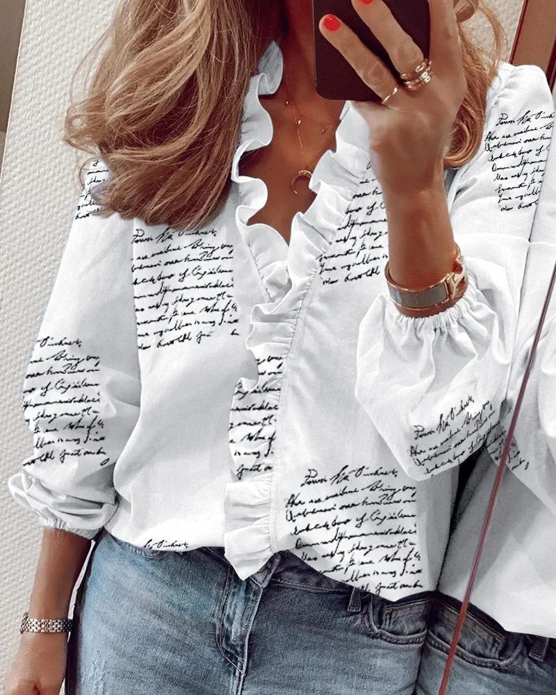 Enola | Feminine Blouse with Playful Ruffles