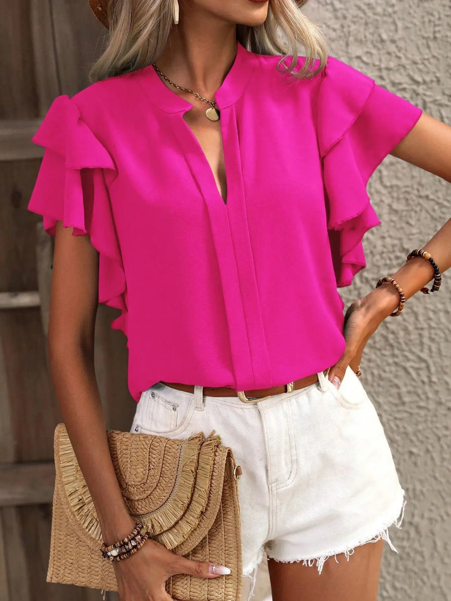 Amira | Chic Blouse with Elegant Ruffle Sleeves
