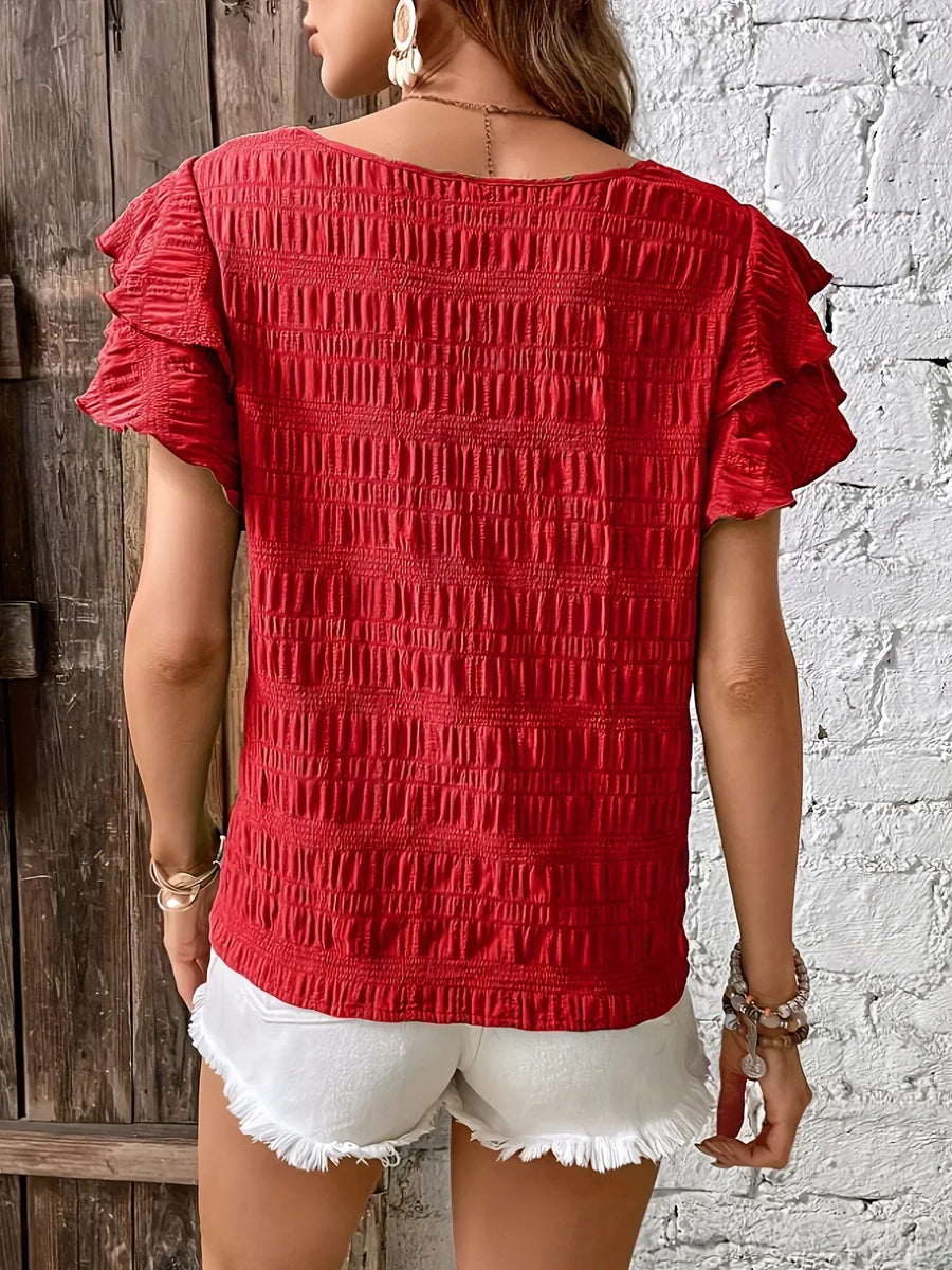 Charmaine | Light & Breezy Blouse with Fun Ruffles