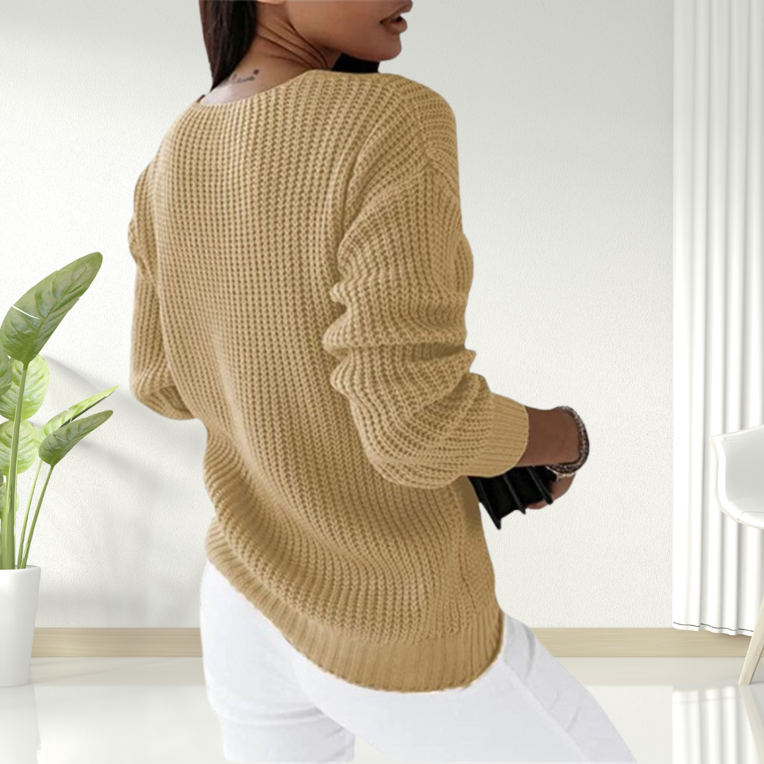 Oriana | Comfy V-Neck Sweater