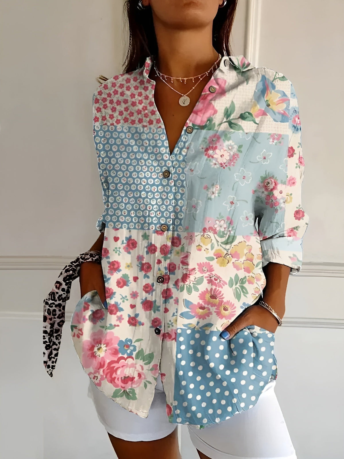 Avril | Chic Blouse with Whimsical Prints
